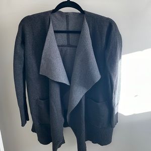 GUC: Lululemon size med. reversible cardigan in charcoal / grey.